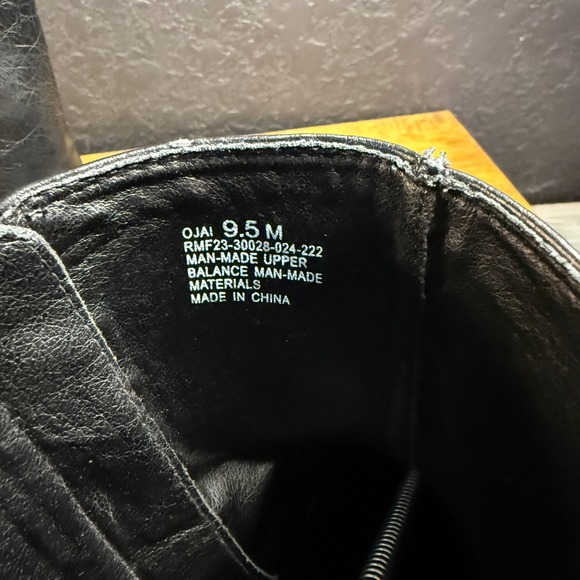 FRYE AND CO. Women's Black Faux Leather Buckle Moto Boots Size 9.5 M - Picture 6 of 6